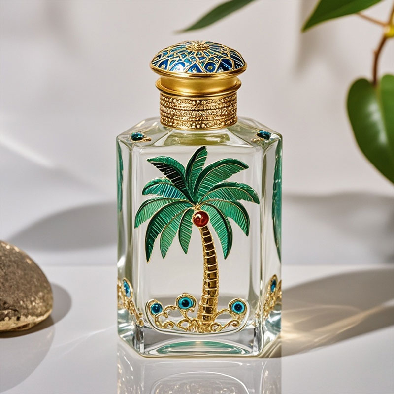cap perfume with leaf