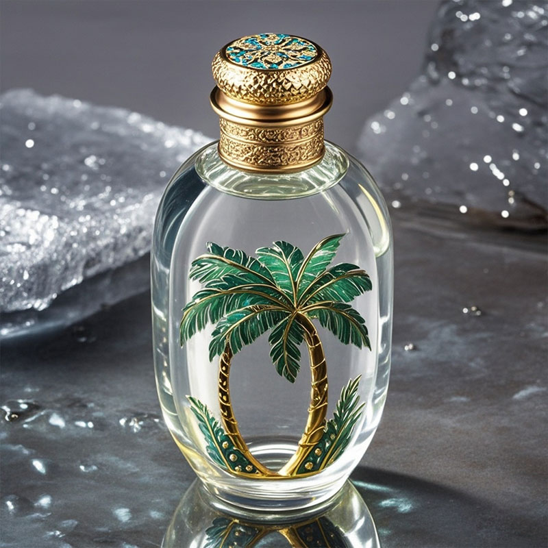 cap perfume with leaf