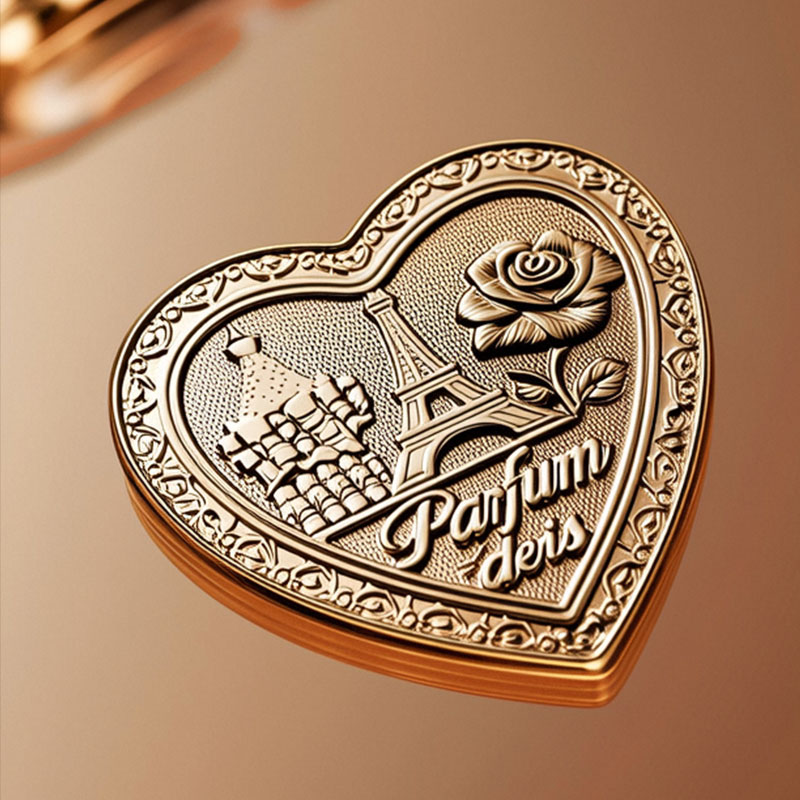 Custom - made metal labels, metal labels for French perfume bottles