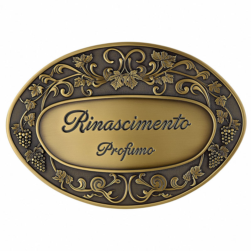 High - end alcohol and beverage metal labels, embossed pattern retro matte aluminum alloy metal nameplates